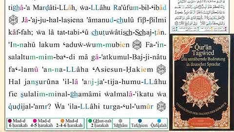 ختمة من مصحف التجويد باللغة الألمانية الصفحة رقم 32