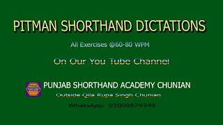 Pitman Shorthand Dictation, Exercise No. 137 @70wpm