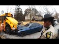 Craziest High-Speed Chase Ever, Felon Crashes into School Bus, Flees, and Gets Hunted by K9! 🚓🚌🐕