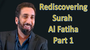 Rediscovering The Fatiha – Part 1 | Nouman Ali Khan | #NoumanAliKhan #noumanalikhanlectures