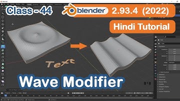 How to use Wave Modifier in Blender | CLASS  -44 | Blender Full Course in Hindi | Ripple Effects