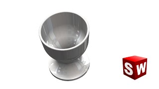 SolidWorks Design: Revolved Boss / Base and Fillet // Egg cup design (standard Version)