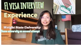 F1 Visa Interview Experience|Second Attempt| Wright State University