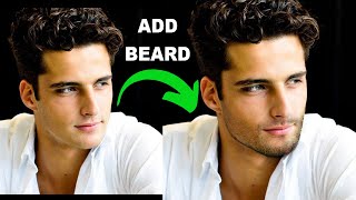 How to add Facial Hair to model in Photoshop |Add beard and moustache | add face hair tutorial screenshot 5