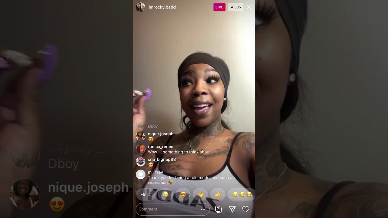 ROCKY BADD SPEAKS ON PREVIOUS RELATIONSHIP || IG LIVE