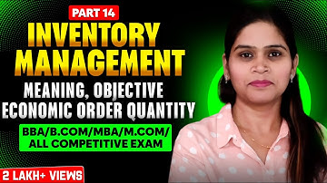 Inventory Management | Working Capital Management | Financial Management | Inventory - Meaning |