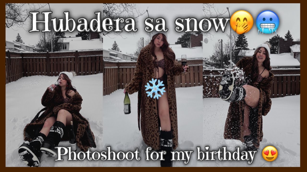 BUHAY SA CANADA NAG PICTORIAL SA SNOW WEARING BIKINI | MAKING PIZZA | JustSimplyClaire 