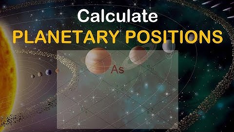 Calculate planetary positions manually- 2 methods