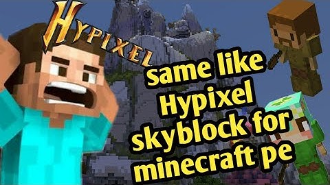 Hypixel skyblock for minecraft pe  with minions | best skyblock server ever | projectares | MS gamer