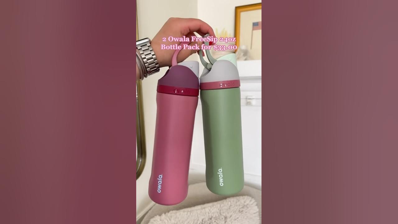 2 Owala FreeSip 24oz Bottle Pack for $33.00 at Sam's Club! Color: Sage &  Maroon 