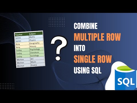 Combine Multi-Row Data into Single Row | Concatenated and Delimited Data | SQL