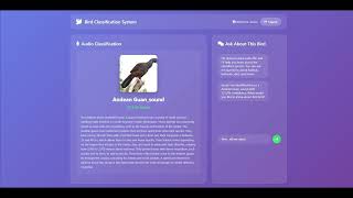 Bird Audio Classification and Knowledge Retrival System