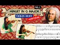Minuet No. 1 in G Major by J.S. Bach - Violin Duet + sheet music