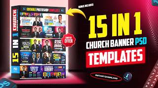 15 in 1 Church Banner PSD Templates β Editable for Designers & Printshops 15 in 1 Church Banner PSD Templates β Editable for Designers & Printshops