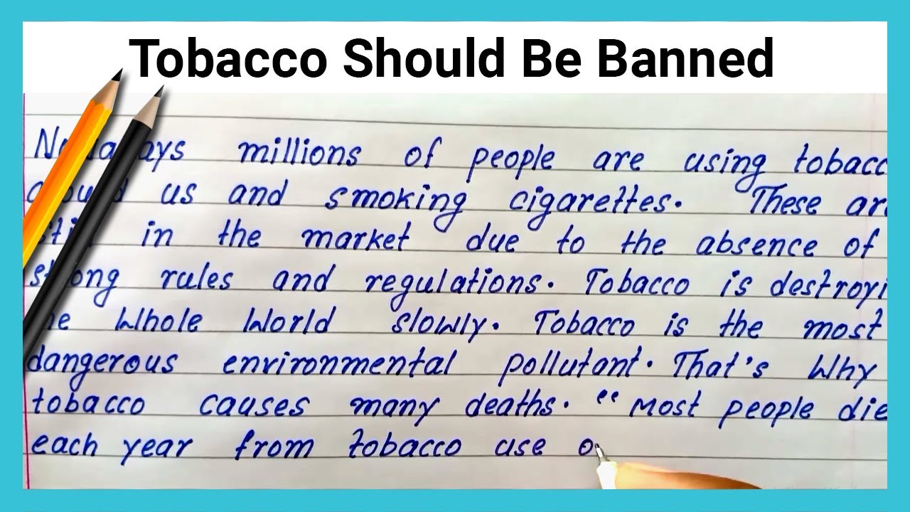 essay on tobacco free school