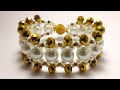 Inci ve kristal boncukdan bileklik * Браслет из жемчуга и кристалей * Crystal beaded bracelet *