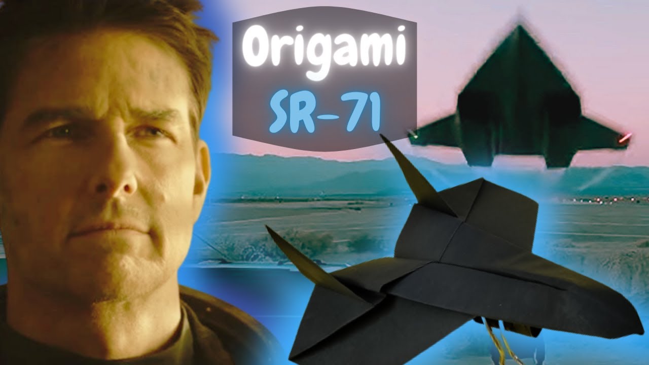 How To Make Easy Origami Sr-71 Blackbird, Origami Sr-71 Step By Step, Paper  Lockheed Sr71 - Youtube