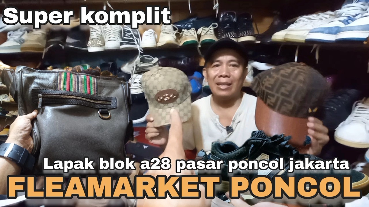 WOW SUPER KOMPLIT 😱 JAKET KULIT TOPI TAS KULIT SEPATU SECOND TERBAIK DI PASAR  LOAK PONCOL