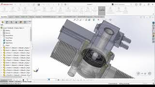 Solidworks solenoid valve animation #solidworks