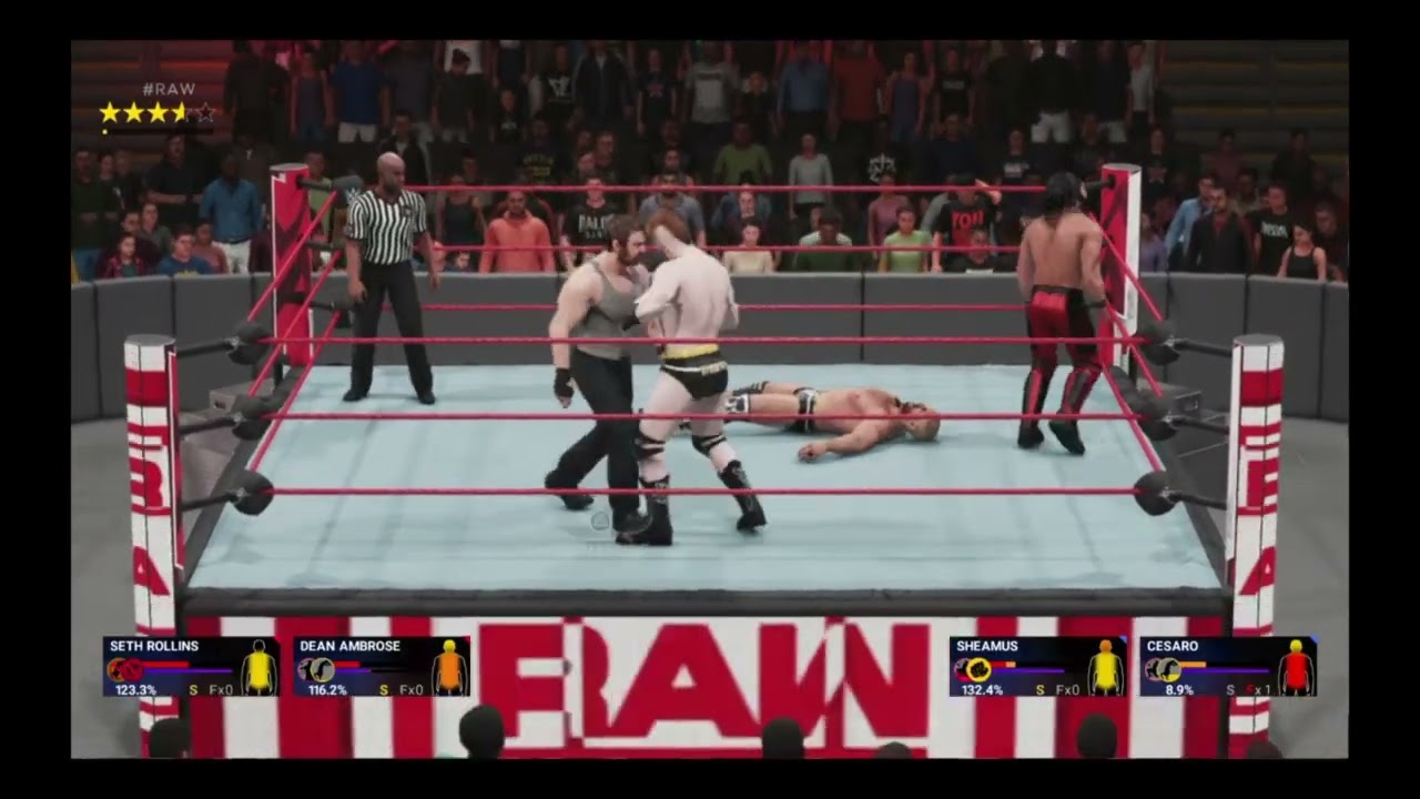 Dean Ambrose & Seth Rollins vs The Bar - Rivalry Match 1 - WWE 2K19