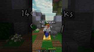 1401 blocks 0cps sy bridge💀 #minecraft #fastbridge #0cps