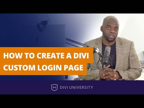 Divi 3.0 tutorial - How to create a Divi custom login page
