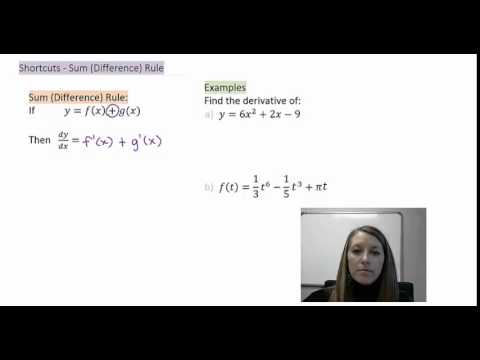6: Constant Multiple Rule and Sum (Difference) Rule Differentiation ...