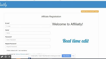 Affiliatly: Customize your sign up page