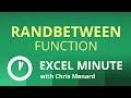 Excel RANDBETWEEN Function Generate Random Numbers Excel One Minute Quick Functions Explained Excel RANDBETWEEN Function Generate Random Numbers Excel One Minute Quick Functions Explained