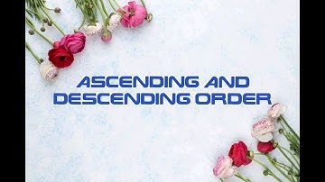 #KNOWINGOURNUMBERS | CH - 1| CLASS 6 | CBSE | ASCENDING AND DESCENDING ORDER | MATHSPEDIA