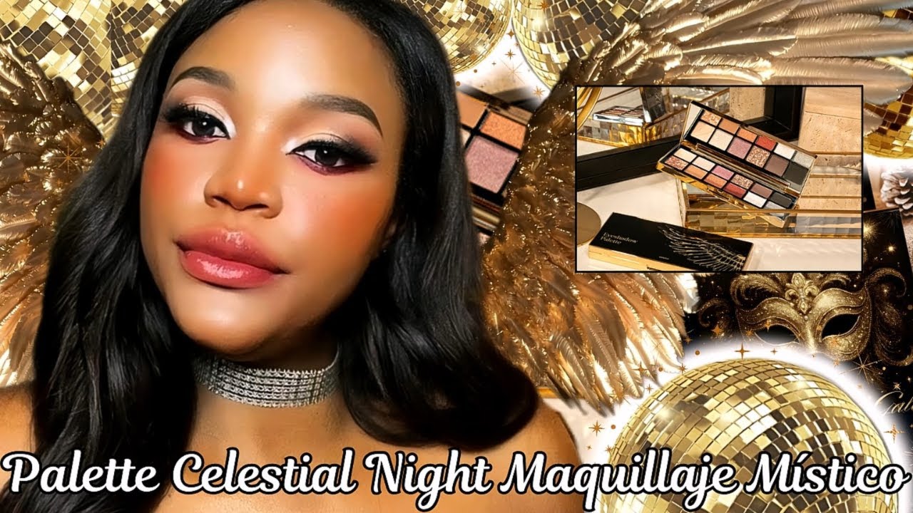 ¿VALE LA PENA?  Probando la paleta CELESTIAL NIGHT🌙 de Mercadona | Reseña + Tutorial