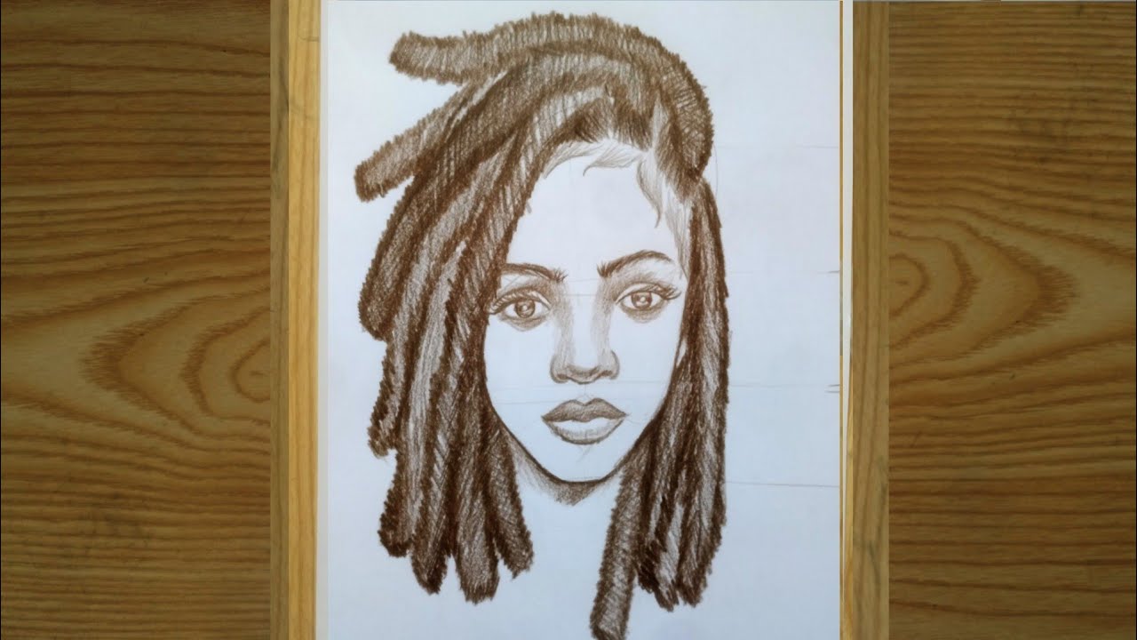 How To Draw Dread Girl How To Draw Black American Girl How To Draw African American Girl Locs Youtube