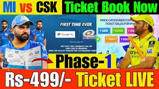How to Book MI vs CSK Wankhede Ticket online?MI vs CSK Phase-1 Ticket Booking Process.M-Ticket entry