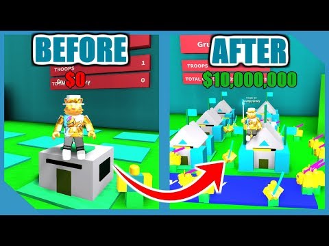 Noob To Pro Unlimited Gold And Unlock All Areas In Roblox Army Control Simulator Youtube - youtube pat and jen roblox army control sim