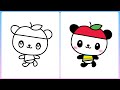 How to draw sanrio pandapple  easy stepbystep drawing  little champs art