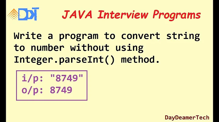 convert string into integer without using Integer.parseInt() method in java and valueOf