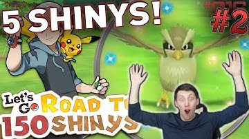 OMG 5 SHINYS! EPIC SHINY PIDGEY #2 REACTION! • Pokémon Let