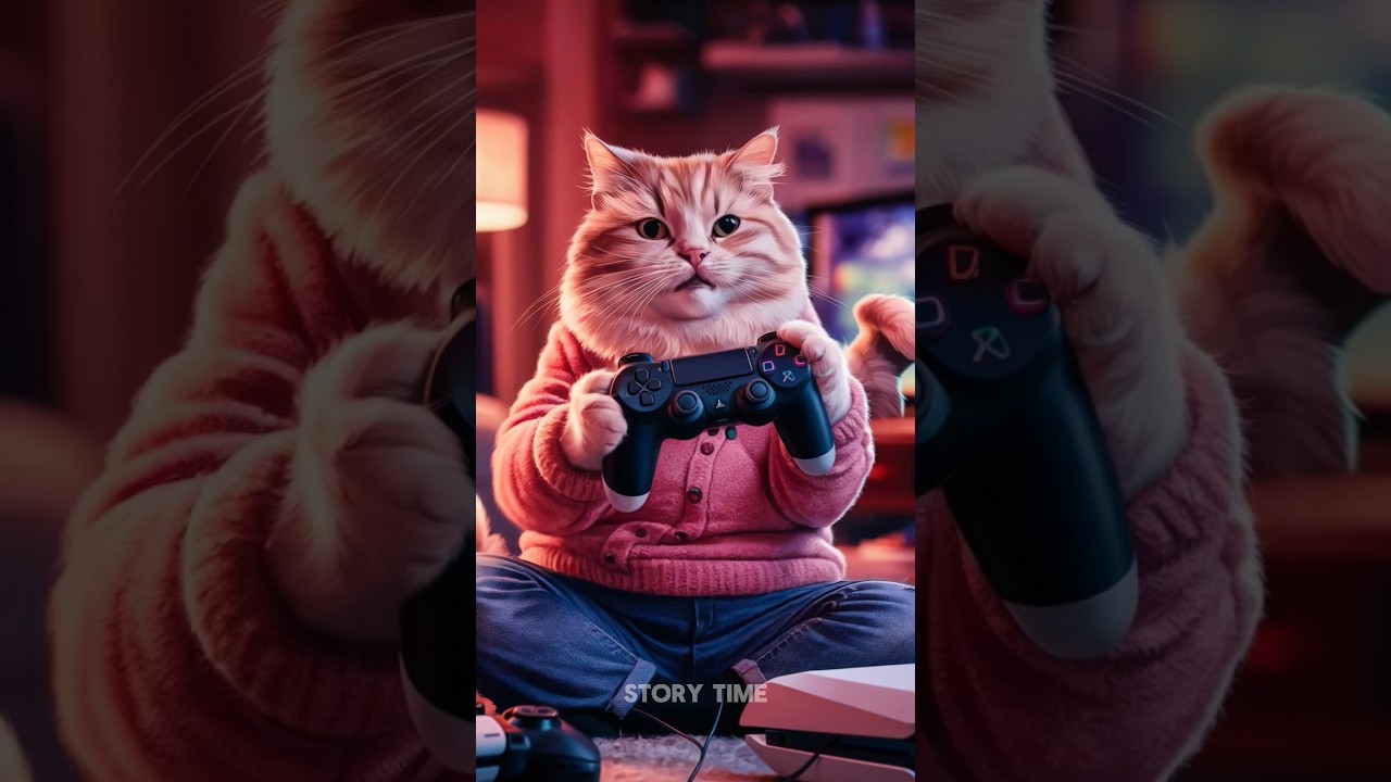 🎮🐾 Cat's PS5 Experience: Endless Gaming Fun🐈😺