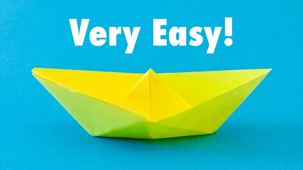 Easy Sticky Note Origami Boat Easy Origami Boat / Square Paper