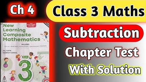 Class 3 Maths Ch 4 Chapter Test|Chapter 4 Subtraction|Chapter 4 Subtraction |hpsgurugram NLCM