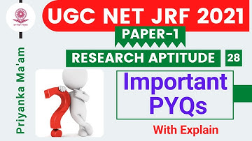 UGC NET JRF 2021 Paper -1 | Research Aptitude by Priyanka Ma