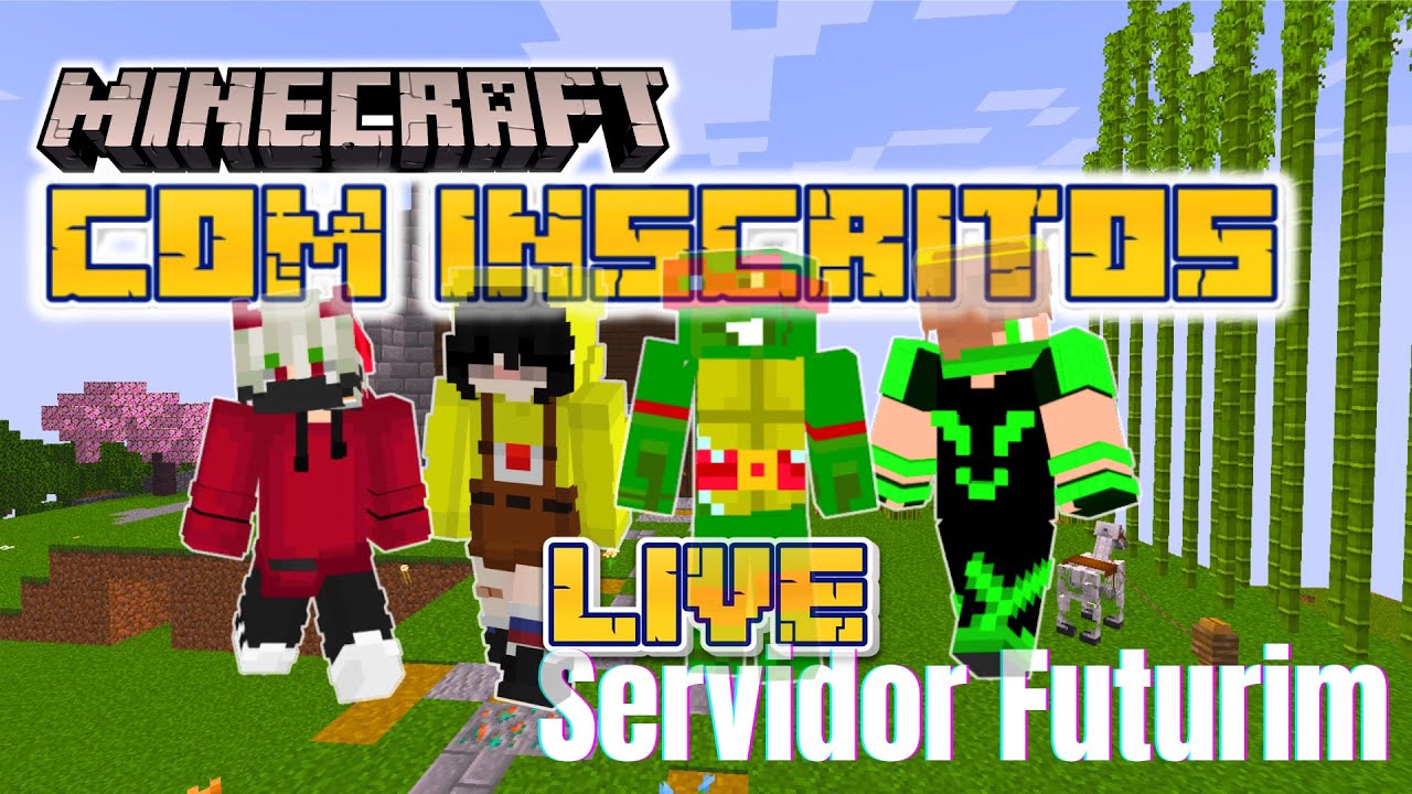 MINECRAFT AO VIVO JOGANDO COM INSCRITOS JAVA E BEDROCK - Servidor ...