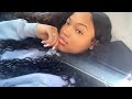HAIR VLOG: SLAY YOUR CLOSURE WIG SIMPLE AND EASY ( BEST WATER WAVE HAIR) FT. UNICE HAIR
