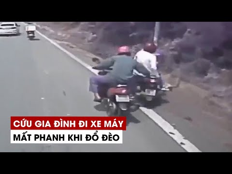 Video Người hùng cứu gia đình đi xe máy mất phanh khi đổ đèo... - youtube