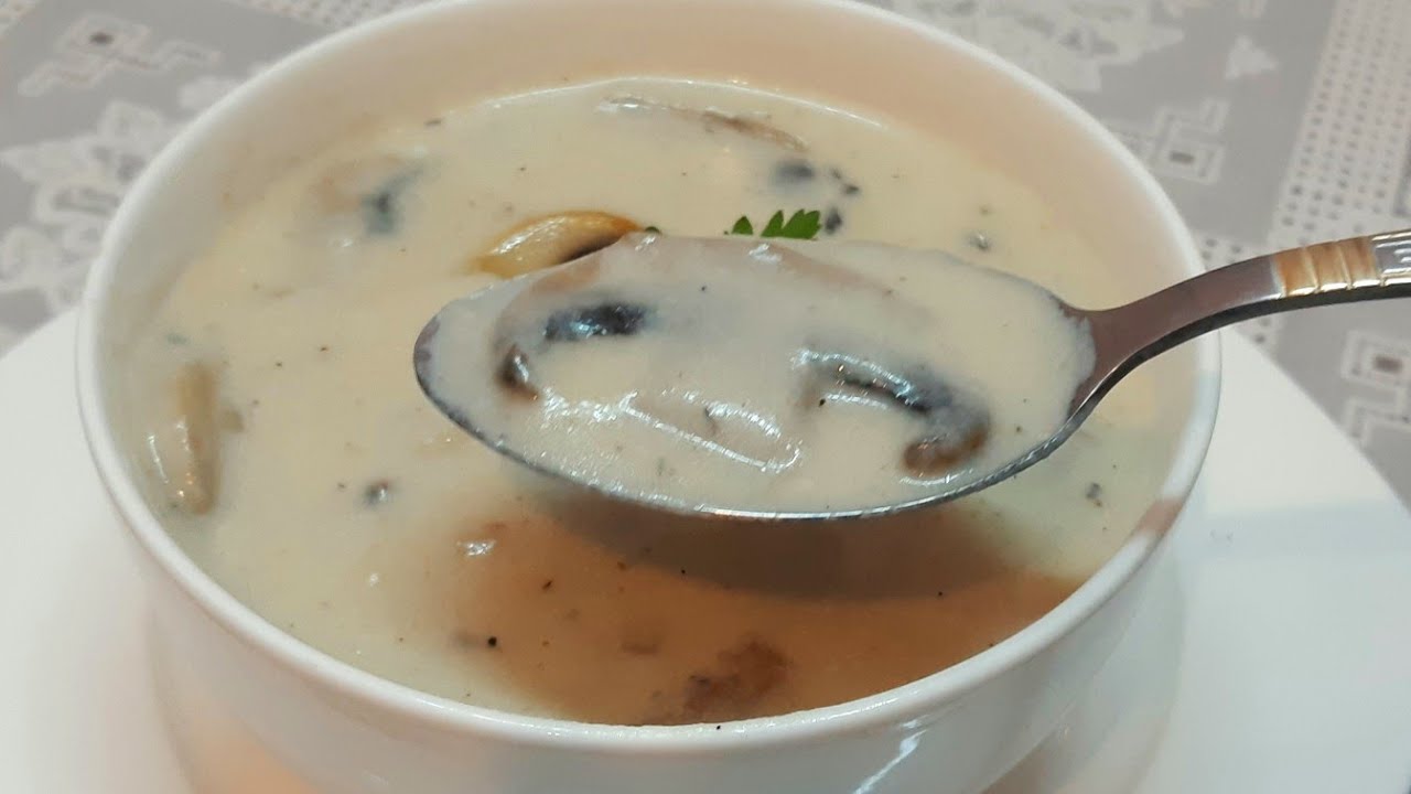 شوربة الفطر الشهية بدون كريما !! ألذ شوربة ممكن تعملوها برمضان🌙😋 بتتحضر بدقائق