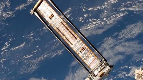 Roll-Out Solar Array Makes Space Station Debut