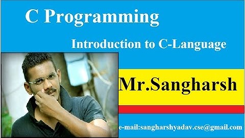 Introduction to C Language in Hindi -Part 1