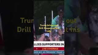 Trump brings out Drill Rappers at his rally ( Trump got the streets behind him ) #trump #rally