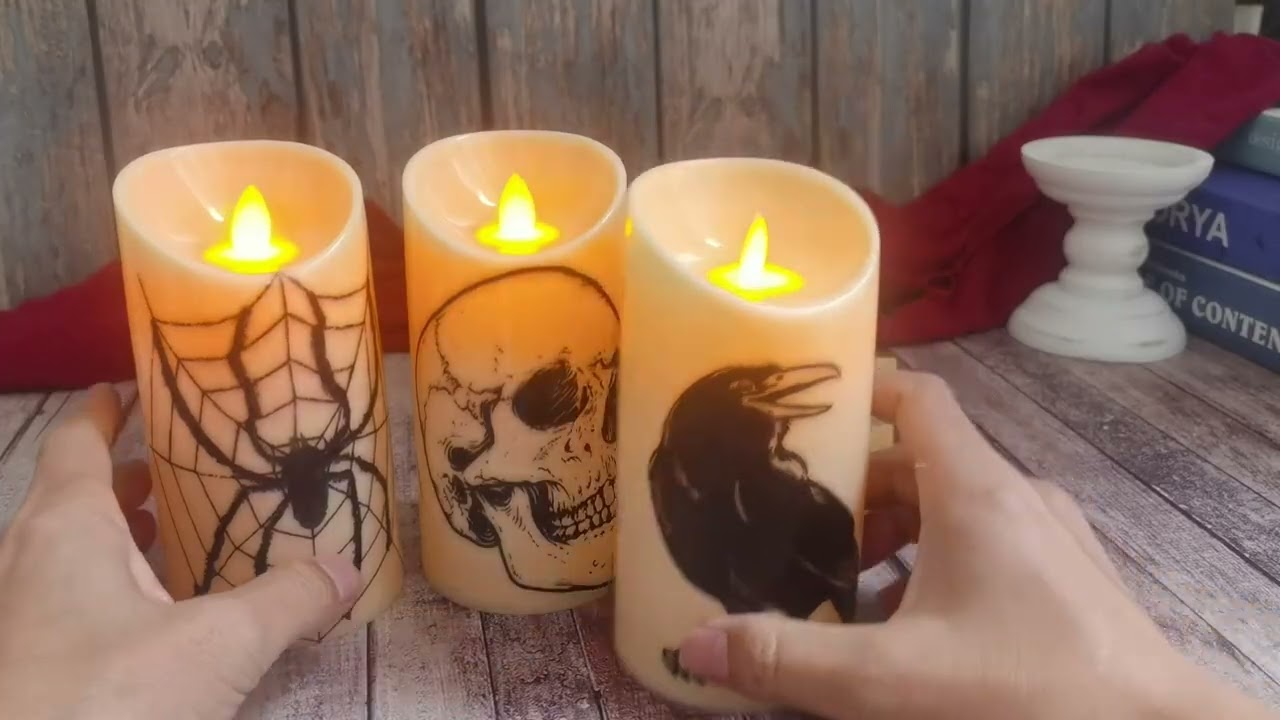 Gothic Atmosphere: Melouris Moving Flame LED Candles Showcase | Halloween & Dark Decor Unboxing