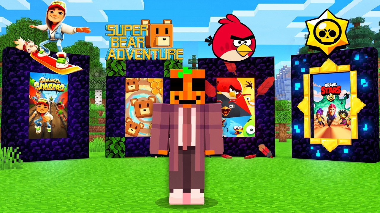 Probé JUEGOS de CELULAR FAMOSOS en Minecraft...